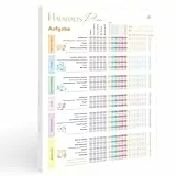 BIROYAL Haushaltsplan, A4 Größe (21x28cm) & 80gsm Dickes Papier - 6-Personen Kooperation & 5 Frequenzoptionen, Familien mit Kindern & WG-Zusammenleben, Lächeln-Check-In Motivationssystem