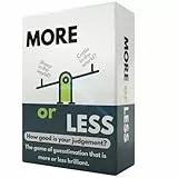 More or Less Kartenspiel - Wie gut ist deine Intuition?, ab 2 Spieler, Erwachsene und Kinder