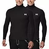 MEETYOO Herren Thermounterwäsche Oberteile, Thermoshirt Langarm Kompressionsshirt Funktionsshirt Atmungsaktiv Thermounterhemd Männer Sportshirt für Running Fitness Gym