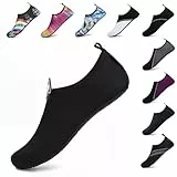 SAGUARO Unisex Badeschuhe Outdoor Schnell Trocken Wasserschuhe Damen Sommer Aquaschuhe Frauen Surfschuhe Männer Barfußschuhe für Herren Leicht Dunkel 40/41 EU