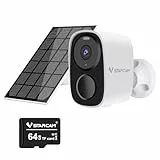 VSTARCAM 2K PIR-IP-Kamera mit Micro-SD-Karte 64 GB, Akku-Kamera, PIR-Bewegungsmelder, Farbnachtsicht, 2,4 GHz und 5 GHz WLAN, 2-Wege-Audio, IP66