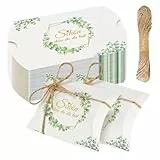 50 Stück Schön Dass Du Da Bist Gastgeschenke,Gastgeschenke Hochzeit,Gastgeschenk Taufe, Gastgeschenke Taufe,Geschenkboxen Kissenschachteln Klein für Baby party Gastgeschenk Box