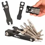 IMPALAPRO Multitool Fahrrad 20-in-1 Kompakt und Ultraleicht (117,5g) Chrom-Vanadium (CRV) - Fahrrad Tool Set für Unterwegs - Fahrradtools für Unterwegs - Fahrrad Multitools (Schwarz)