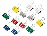 MAUL original mauly Klemmer (12 Stück) 15 mm | Befestigung mit 5 mm zum Klemmen von bis zu 50 Blatt Papier | vielseitig einsetzbar im Büro, als Küchen Gadgets und im Haushalt | Bunt