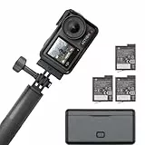 DJI Osmo Action 4 Adventure-Combo, 4K/120fps Action Cam, Unterwasserkamera mit 1/1,3-Zoll-Sensor, 10-Bit und D-Log M, 155° Ultraweitwinkel-Sichtfeld, bis zu 7,5 Std. mit 3 Zusätzlichen Akkus