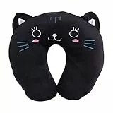 Fdit , Kissen Schwarz Mehrfarbig (Katzenmotiv)
