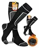 KEECOW Skisocken-Herren-Merinowolle-Thermosocken,Winter Socken Sport Socken für Herren&Damen Outdoor-Sportarten Ski