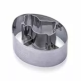 Zenker Ausstecher Linzer Osterei mit Küken – für Osterplätzchen, Edelstahl, spülmaschinenfest, Designed in Germany, Silber