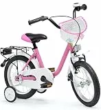 Bachtenkirch Qualitäts Kinderfahrrad 14 Zoll matt Pink Mädchen Kinderrad Fahrrad ab 3 Jahre