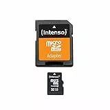 Intenso microSDHC 32GB Class 4 Speicherkarte inkl. SD-Adapter, schwarz