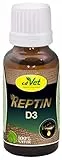 cdVet Naturprodukte REPTIN -D3- 20 ml - Reptilien - Lieferant für Omega-3-Fettsäuren + Vitamin D - Knochenaufbau - Regulierung des Calcium-Haushaltes - 100% Dorschlebertran -
