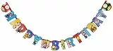 Amscan 9901542 - Partykette Super Mario Happy Birthday, Größe 190 x 15 cm, Girlande, Hängedekoration