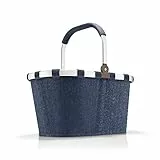 reisenthel carrybag herringbone dark blue – Stabiler Einkaufskorb mit viel Stauraum und praktischer Innentasche – Elegantes und wasserabweisendes Design