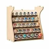 Bucasso-Holz-Modell-Farbe-Verteiler, Farbe-Rack mit MDF-Material für 35 Farbe-Flaschen, Handwerk-Farbe-Halter, geeignet für Tamiya/Vallejo/Citadel, GK11 (kann mit anderen GK-Stilen kombiniert werden)