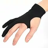 Fdit 2-Finger-Malhandschuhe, Schmutzabweisende, Künstlerhandschuhe für Zeichentablett, Zwei-Finger-Grafik-Malhandschuh (XS)