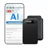 Comulytic Note Pro KI Digitales Diktiergerät Aufnahmegerät mit unbegrenzte Transkription & Zusammenfassung, App-Steuerung,113 Sprachen, KI Voice Recorder für Meetings Vorlesungen, Schwarz