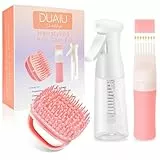 DUAIU Haaröl Applikator mit Sprühflasche & Kopfhaut Massagebürste Set (3-tlg.), 200ml Feine Nebel Sprühflasche für Haare, Scalp Massager und Öl Applikator Flasche für Haarpflege, Haarfärbung zu Hause