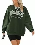 Svanco Sweatshirt Damen Oversized Los Angeles Pullover Teenager Mädchen Vintage Langarmshirt Coole Streetwear Ohne Kapuze