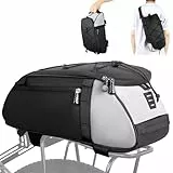 Wildken Fahradtaschen Hinten Gepäckträger, 10L Reflektierend Wasserdicht Gepäckträgertasche Fahrrad mit Tragegriff und Schultergurt, Fahrradtaschen für Gepäckträger für MTB Fahrrad Rennräder