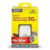 Neudorff Sugan Ratten- und MäuseStopp 50 m² - Ultraschall vertreibt Ratten und Mäuse sofort und dauerhaft aus Haus, Keller und Garage. Anti Gewöhnungseffekt, 1 Stück