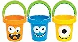 Gowi 558-14 Lustige Monster Eimer in der Box, 3 teilig, Wasserspielzeug