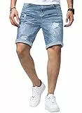 Meilicloth Jeans Shorts Kurze Herren Shorts Sommer Denim Western Casual Himmelblau XXL