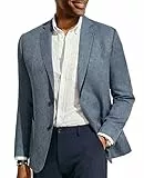 PaulJones Anzüge & Sakkos für Herren Sportlich Lässig Sakko 2 Knöpfe mit gkerbtem Kragen S Denim Blau 558S24-6
