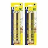 STAEDTLER Bleistifte mit Radiertip Set – 20 HB Stifte aus Upcycled Wood – Rutschfeste Soft-Oberfläche im Noris Design – Bruchfestes Schreibset mit PVC- und latexfreiem Radierer