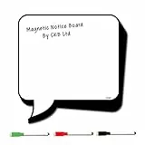 CKB Ltd® Memotafel 'Cartoon Sprechblase', Magnetisch, Kühlschrank, Mit Whiteboard-Markern, Trocken-Abwischbar, Magnet-Whiteboard, Küche, Memo, Notiz, Großer Tagesplaner, Blanko, Schild, 32 x 32 cm