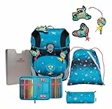 DerDieDas ErgoFlex Tiny Exklusiv LED Schulranzenset 5-teilig Rainbow Star