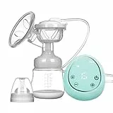 Yabtf Elektrische Milchpumpe, wiederaufladbare Brustpumpe mit 3 Modi und 9 Stufen, ultra-leises Muttermilch-Abpumpset inklusive Schnuller, kompakt und aus Silikon für unterwegs und zu Hause, Grün