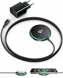INIU Mag-Safe Ladegerät, 15W Qi2-Zertifiziertes Wireless Charger Induktive iPhone Ladestation mit LED, Kabelloses Ladepad für iPhone 17 16 15 14 13 12 Pro Max AirPods 4 3 Pro 2 (mit 20W USB C Adapter)