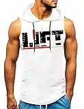 HOTCAT Tank top Herren Muskelshirt Ärmelloser Hoodie Muskelshirt Workout Fashion Sport Top Fitness Unterhemden Kapuzenpullover