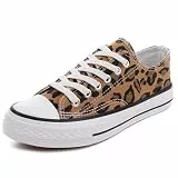 CHICMARK Damen Fashion Sneaker Leopard Espadrilles(Gelb Low Top, 39 EU Etwa eine halbe Größe Kleiner)