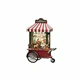 Konstsmide LED Wasserlaterne, mehrfarbig, 'Santa in der Werkstatt', mit an/aus Schalter, 5h Timer, 1 warm weiße Diode, batteriebetrieben & USB, Innen, 0,1W, Batterie: 3 x AA 1,5V (exkl.) - 4271-000