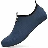 Sixspace Damen Herren Badeschuhe Wasserschuhe Schwimmschuhe Männer Frauen Aquaschuhe Surfschuhe Strandschuhe Barfußschuhe(Dunkelblau 46 EU)