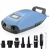 Swonder SUP-Pumpe Akku mit 2X schnellere, 20PSI elektrische Luftpumpe mit intelligenter zweistufiger Funktion, aktive Kühlung, 6000 mAh Akku und Autoadapter für bis 17V DC
