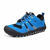 Mishansha Unisex-Kinder Turnschuhe Trekkingschuhe Mädchen Wanderschuhe Outdoor Sportschuhe Schwarz Blau 34 EU