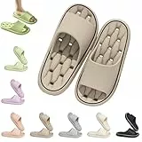 Baumme Ergonomische, Ultraweiche, Schnelltrocknende Hausschuhe, Dicke Sohle Komfort Rutschfester Atmungsaktive Sohle (Khaki, Erwachsene, 37, Numerisch (von/bis), EU Schuhgrößensystem, 38, M)
