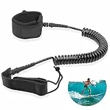 BINXWA Leash Sup Board, 7mm&10Ft Surfboard Leash, TPU Paddle Leash mit Fußschlaufe, sup Leine für Stand Up Paddle Board Surfboard
