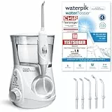 Waterpik Ultra Professional Munddusche, Testsieger 2026, Precision Pulse Technology, TÜV Siegel, bis zu 99,9 Prozent Plaque Entfernung, 6x Aufsätze, 10x individuelle Modi, integrierter Timer, weiß