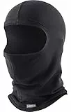 Ladeheid Sturmhaube Winter Skimaske Balaclava Silverplus Thermoaktiv Sturmmaske Motorrad Fahrrad LA-146 (Schwarz, XS/S)