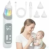 Nasensauger für Neugeborene – Nasensauger für Babys und Kleinkinder mit 3 Silikonspitzen, 5 einstellbare Saugstufen, Musikfunktion und LED-Leuchten