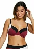 SANS COMPLEXE Damen Beyond The Beach Badeanzug Mit Verstärkungen, Jenseits des Strandmodells, Colorblock Plum, 95d, Colorblock Plum, 80D EU