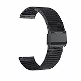 Jonurphy Uhrenarmbänder, 16 mm 18 mm 20 mm 22 mm Ersatz-Edelstahl-Metallgitterband, Schnellverschluss-Uhrenarmband-Metallschraube, intelligente Uhrenarmbänder für Männer Frauen. (18mm, black)