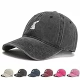 CWENDANER Unisex Retro Baseball Cap, Baseballkappe Im Washed-Distressed-Look, Baumwolle Cap, Geeignet für Outdoor-Sportarten, für Herren und Damen (DE/NL/SE/PL, Numerisch, 56, 60, Schwarz)
