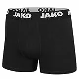 JAKO Herren Boxershorts Basic 2er-Pack, Schwarz, L