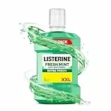 LISTERINE Fresh Mint 1000 ml, antibakterielle Mundspülung mit ätherischen Ölen für einen frischen Atem, Mundwasser reduziert wirksam Zahnbelag und Mundgeruch