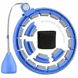 Sonkoloro Smart Hoop Reifen Erwachsene und Anfänger, Hullahub Reifen zum Abnehmen，Smart Hoop Leise Fitness Hoop mit Gewicht, Zähler und Noppen (Blue-Kein Zähler)
