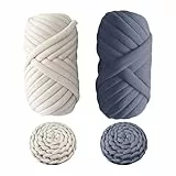 2 Stück Armstricken Wolle 500g/25m, Dicke Wolle Zum Handstricken, Chunky Wolles Zum Handstricken, Dicke wolle Sperrige Handstrickgarn Für Decken Tasche Diy-Kunsthandwerk